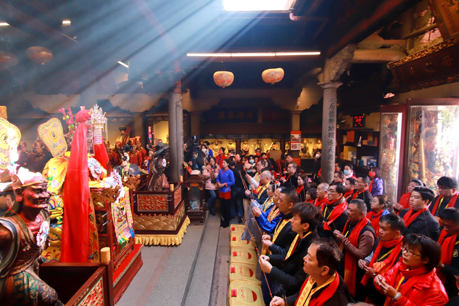 媽祖金身起駕儀式。湄洲媽祖祖廟供圖