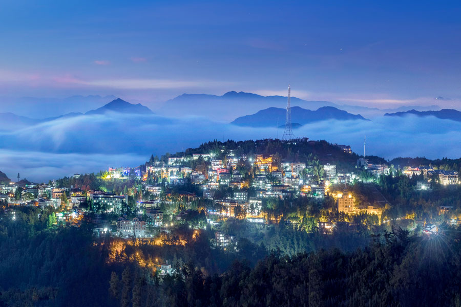 鼓嶺夜景。林武旺攝