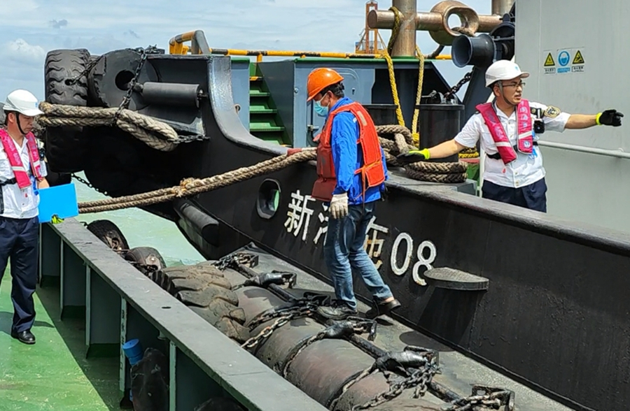 福建水上施工作業(yè)項目全部停工。福建海事局供圖