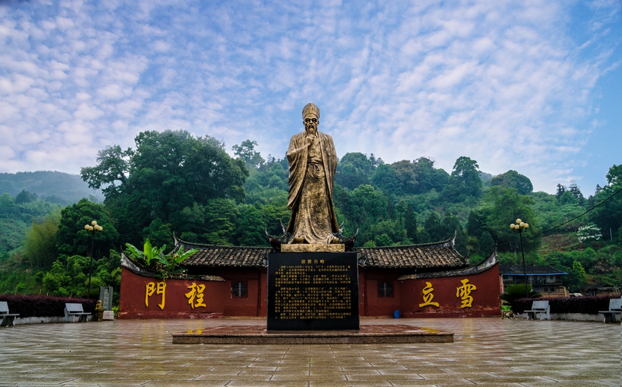 游酢祠：程門立雪。延平區(qū)文化體育和旅游局供圖