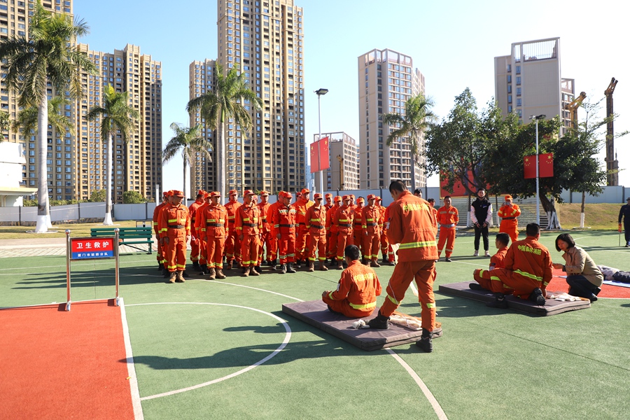 衛(wèi)生救護觀摩。廈門市應(yīng)急管理局供圖