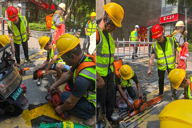 漳州市園林綠化應急搶險隊在做出發(fā)前準備。福建省住房和城鄉(xiāng)建設廳供圖